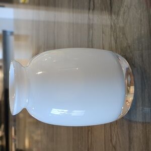 White Art Glass Vase
